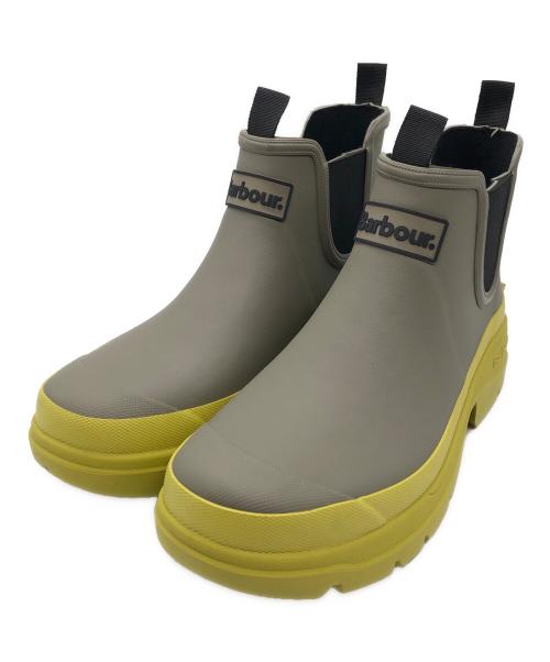 Barbour（バブアー）Barbour (バブアー) NIMBUS サイドゴアレインブーツ グレー×イエロー サイズ:6の古着・服飾アイテム
