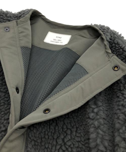 HYKE（ハイク）HYKE (ハイク) FAUX SHEARLING JACKET グレー サイズ:Sの古着・服飾アイテム