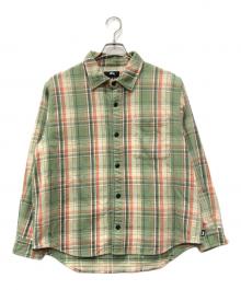 stussy（ステューシー）の古着「Dan Washed Cotton Plaid Shirt」｜グリーン
