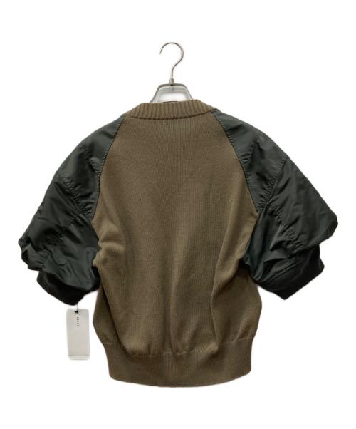 sacai（サカイ）sacai (サカイ) Nylon Twill Knit Pullover グリーン サイズ:3の古着・服飾アイテム