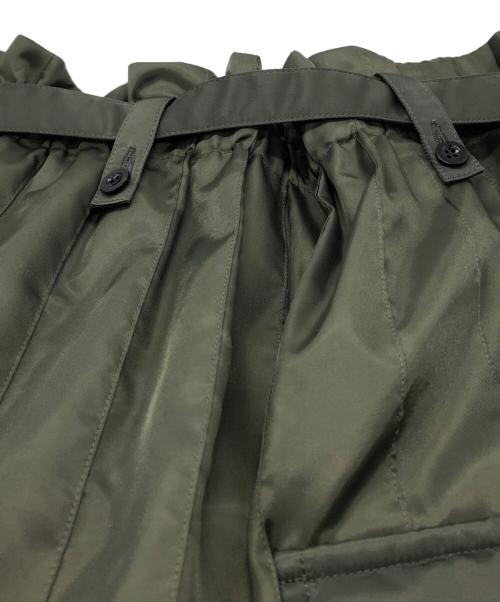 sacai（サカイ）sacai (サカイ) 23ss Nylon Twill Skirt グリーン サイズ:3の古着・服飾アイテム