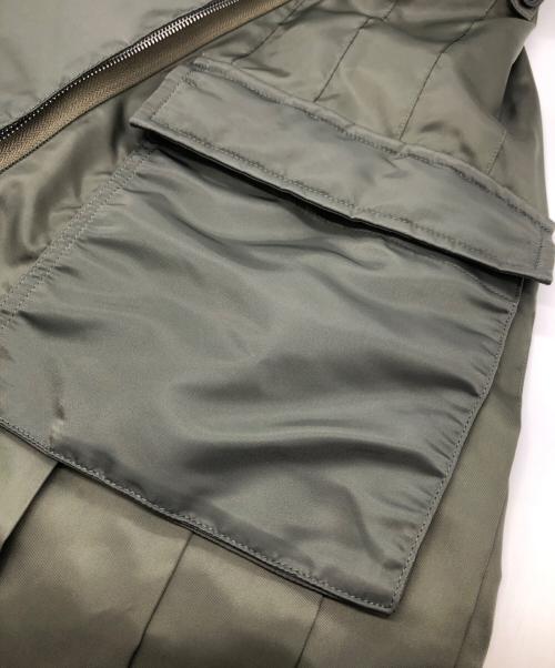 sacai（サカイ）sacai (サカイ) 23ss Nylon Twill Skirt グリーン サイズ:3の古着・服飾アイテム