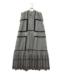 furfur（ファーファー）の古着「スカラー刺繍ワンピース」｜ブラック