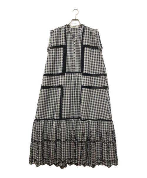 furfur（ファーファー）furfur (ファーファー) スカラー刺繍ワンピース ブラック サイズ:ONE SIZEの古着・服飾アイテム