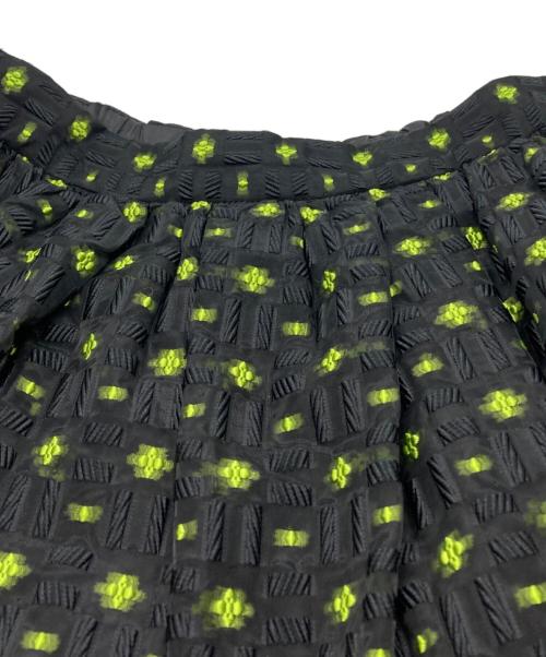 ELENDEEK（エレンディーク）ELENDEEK (エレンディーク) ORGANZA TUCK VOLUME SK ブラック サイズ:2の古着・服飾アイテム