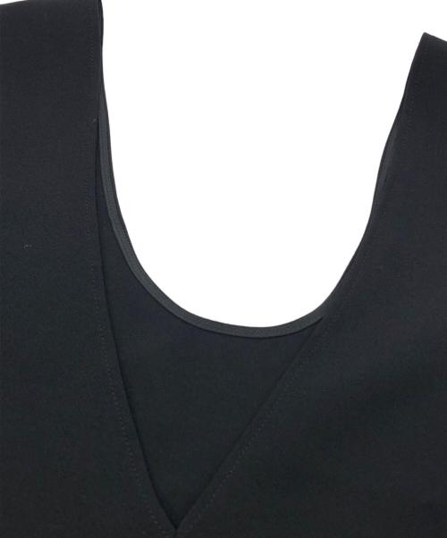 Whim Gazette（ウィムガゼット）Whim Gazette (ウィムガゼット) ダブルフェイスサロペット ブラック サイズ:Fの古着・服飾アイテム