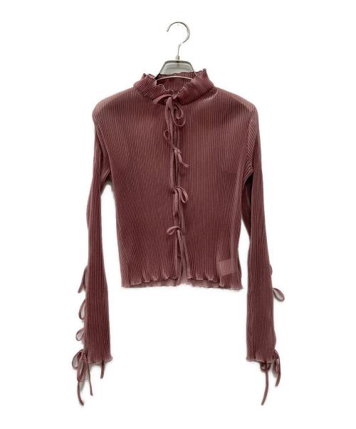 PAMEO POSE（パメオポーズ）PAMEO POSE (パメオポーズ) シースルーブラウス ピンク サイズ:FREEの古着・服飾アイテム