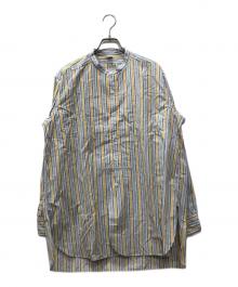 45R（フォーティファイブ・アール）の古着「ダンプマルチストライプの 908ビッグーグーシャツ」｜ブルー