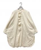 45Rフォーティファイブ・アール）の古着「ONEONE いろいろホワイトのフリルチュニック」｜ベージュ