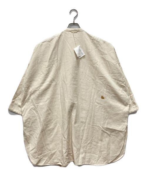 45R（フォーティファイブ・アール）45R (フォーティファイブ・アール) ONEONE いろいろホワイトのフリルチュニック ベージュ サイズ:00の古着・服飾アイテム