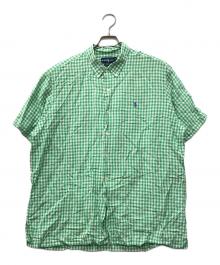 RALPH LAUREN（ラルフローレン）の古着「BOB CAMP リネンシルクギンガムチェックシャツ」｜グリーン