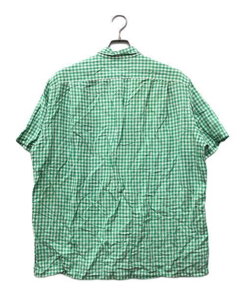 RALPH LAUREN（ラルフローレン）RALPH LAUREN (ラルフローレン) BOB CAMP リネンシルクギンガムチェックシャツ グリーン サイズ:Lの古着・服飾アイテム
