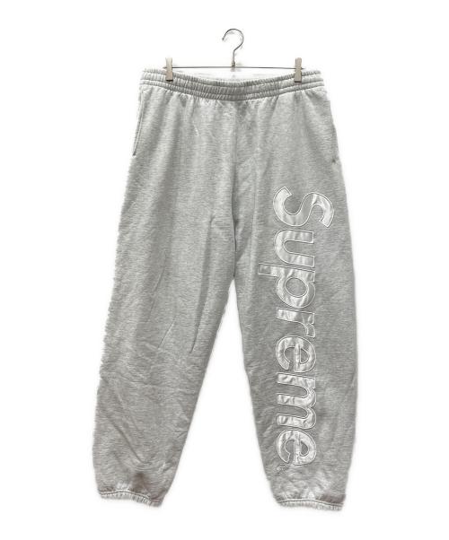 SUPREME（シュプリーム）SUPREME (シュプリーム) Satin Applique Sweatpant グレー サイズ:XLの古着・服飾アイテム