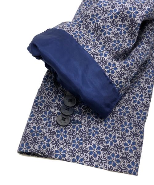 ETRO（エトロ）ETRO (エトロ) 総柄1Bジャケット ネイビー サイズ:下記参照の古着・服飾アイテム