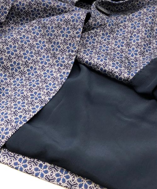 ETRO（エトロ）ETRO (エトロ) 総柄1Bジャケット ネイビー サイズ:下記参照の古着・服飾アイテム