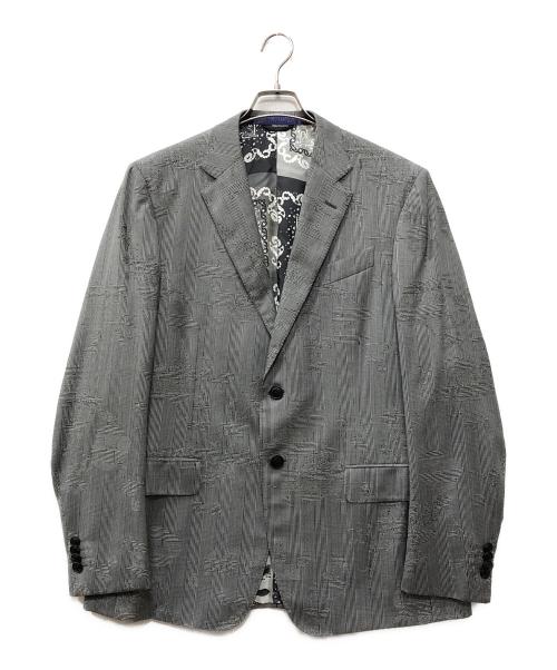 ETRO（エトロ）ETRO (エトロ) 総柄2Bジャケット グレー サイズ:下記参照の古着・服飾アイテム