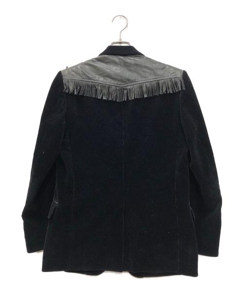 COMME des GARCONS HOMME（コムデギャルソン オム）COMME des GARCONS HOMME (コムデギャルソン オム) フリンジ2Bコーデュロイジャケット ブラック サイズ:Sの古着・服飾アイテム