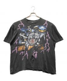 TOURCHAMP（ツアーチャンプ）の古着「ドッグサンダープリントTシャツ」｜ブラック