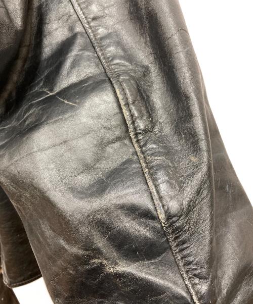 BROOKS（ブルックス）BROOKS (ブルックス) 80’sダブルレザージャケット ブラック サイズ:Lの古着・服飾アイテム