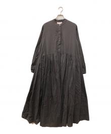 BEARDSLEY（ビアズリー）の古着「ギャザーワンピース」｜グレー