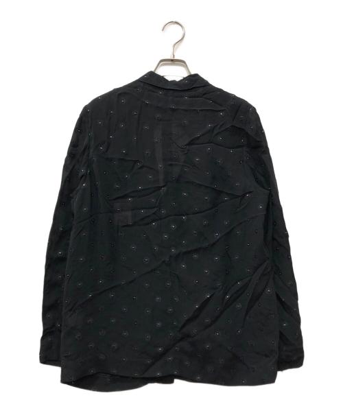 BACCA（バッカ）BACCA (バッカ) ブラックフラワー ソフトジャケット ブラック サイズ:36の古着・服飾アイテム