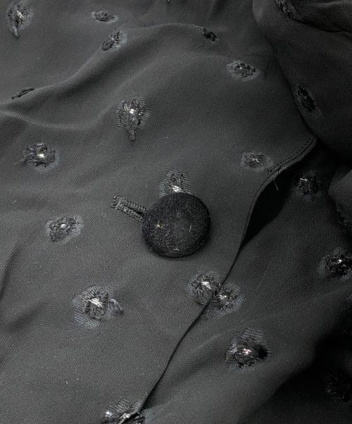 BACCA（バッカ）BACCA (バッカ) ブラックフラワー ソフトジャケット ブラック サイズ:36の古着・服飾アイテム