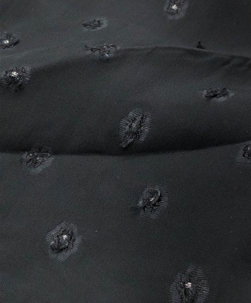 BACCA（バッカ）BACCA (バッカ) ブラックフラワー ソフトジャケット ブラック サイズ:36の古着・服飾アイテム