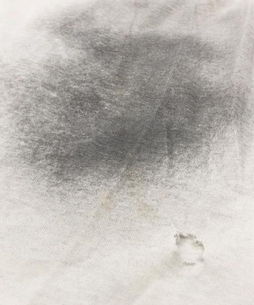 NUMBER (N)INE（ナンバーナイン）NUMBER (N)INE (ナンバーナイン) ダメージ加工VネックTシャツ ホワイト サイズ:3の古着・服飾アイテム