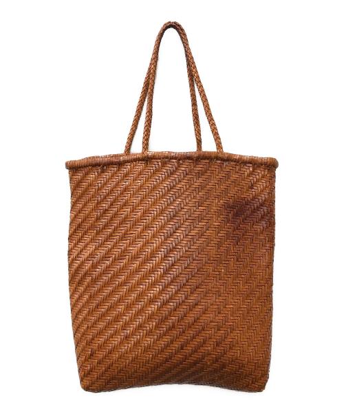 DRAGON（ドラゴン）DRAGON (ドラゴン) 編み込みトートバッグ ブラウン サイズ:下記参照の古着・服飾アイテム