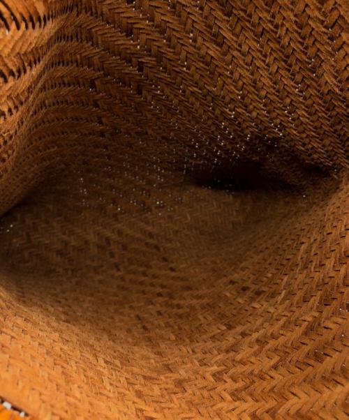 DRAGON（ドラゴン）DRAGON (ドラゴン) 編み込みトートバッグ ブラウン サイズ:下記参照の古着・服飾アイテム