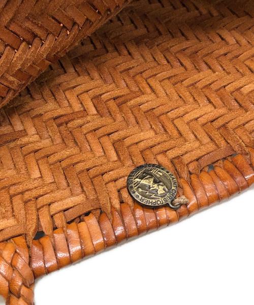 DRAGON（ドラゴン）DRAGON (ドラゴン) 編み込みトートバッグ ブラウン サイズ:下記参照の古着・服飾アイテム