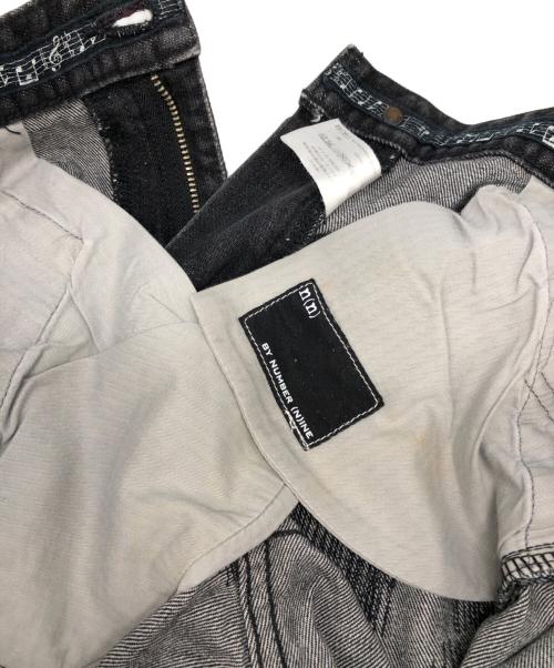 NUMBER (N)INE（ナンバーナイン）NUMBER (N)INE (ナンバーナイン) ダメージデニムパンツ ブラック サイズ:3×30の古着・服飾アイテム