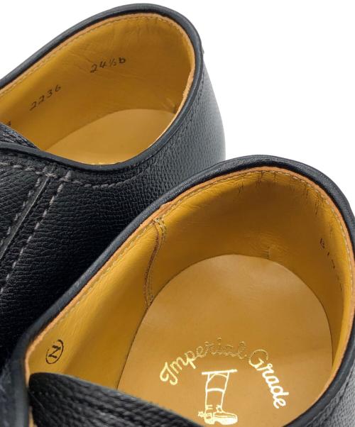 REGAL（リーガル）REGAL (リーガル) グレインレザープレーントゥシューズ ブラック サイズ:24 1/2EEの古着・服飾アイテム