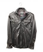 BURBERRY BLACK LABELバーバリーブラックレーベル）の古着「ラムレザージャケット」｜ブラック