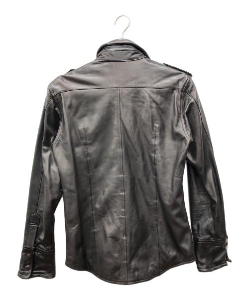 BURBERRY BLACK LABEL（バーバリーブラックレーベル）BURBERRY BLACK LABEL (バーバリーブラックレーベル) ラムレザージャケット ブラック サイズ:Mの古着・服飾アイテム