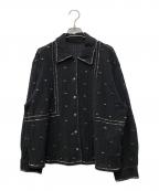 FRAMeWORKフレームワーク）の古着「ビジューシャツ」｜ブラック