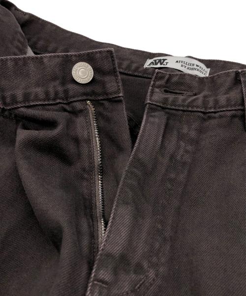 ATELLIER WELLS BY JOHNBULL（アトリエ ウェルズ バイ ジョンブル）ATELLIER WELLS BY JOHNBULL (アトリエ ウェルズ バイ ジョンブル) カツラギオーバーダイワイドパンツ ブラウン サイズ:30 未使用品の古着・服飾アイテム