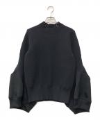 sacaiサカイ）の古着「テキニカルジャージーミックスニット」｜ブラック