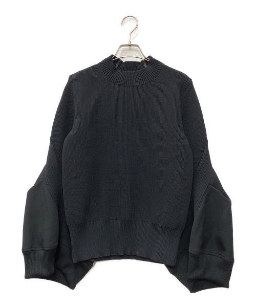 sacai（サカイ）sacai (サカイ) テキニカルジャージーミックスニット ブラック サイズ:3の古着・服飾アイテム
