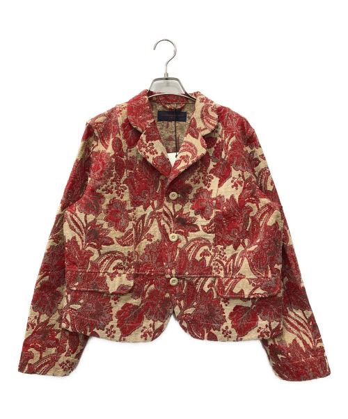 GRANDMA MAMA DAUGHTER（グランマママドーター）GRANDMA MAMA DAUGHTER (グランマママドーター) ジャガードジャケット レッド サイズ:2の古着・服飾アイテム