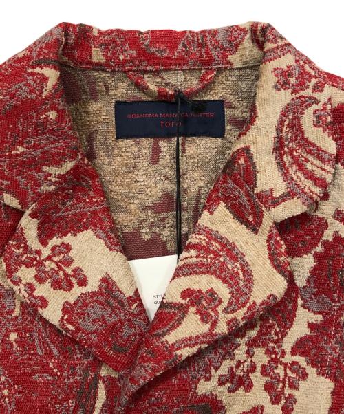 GRANDMA MAMA DAUGHTER（グランマママドーター）GRANDMA MAMA DAUGHTER (グランマママドーター) ジャガードジャケット レッド サイズ:2の古着・服飾アイテム