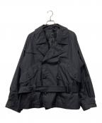 Engineered Garmentsエンジニアドガーメンツ）の古着「Short Trench Jacket」｜ブラック