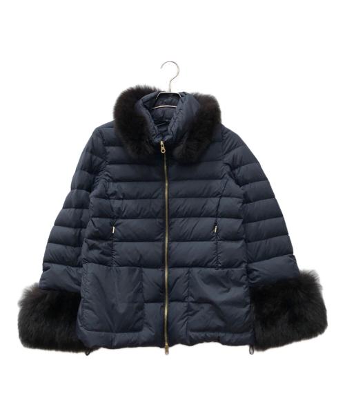 DUVETICA（デュベティカ）DUVETICA (デュベティカ) ショートダウンジャケット ネイビー サイズ:40の古着・服飾アイテム