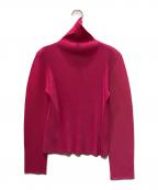 PLEATS PLEASEプリーツプリーズ）の古着「プリーツカットソー」｜ショッキングピンク