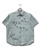 HUMAN MADEヒューマンメイド）の古着「CHAMBRAY S/S SHIRT」｜ブルー