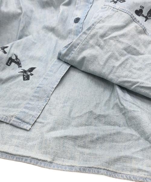 HUMAN MADE（ヒューマンメイド）HUMAN MADE (ヒューマンメイド) CHAMBRAY S/S SHIRT ブルー サイズ:Mの古着・服飾アイテム