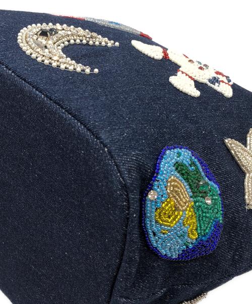 NINA（ニナ）NINA (ニナ) コズミック柄バケツ型トート ブルー サイズ:下記参照の古着・服飾アイテム