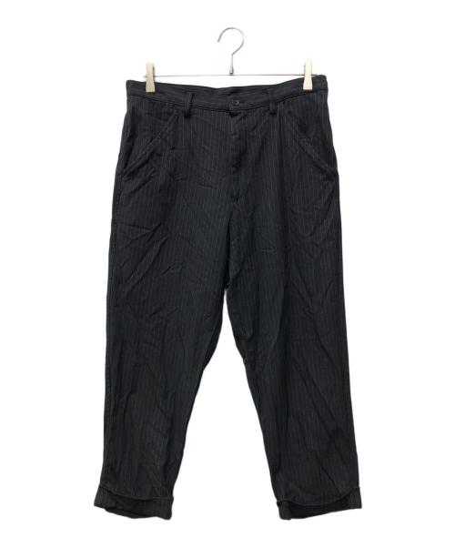 BLACK COMME des GARCONS（ブラックコムデギャルソン）BLACK COMME des GARCONS (ブラックコムデギャルソン) ストライプパンツ ブラック サイズ:Sの古着・服飾アイテム
