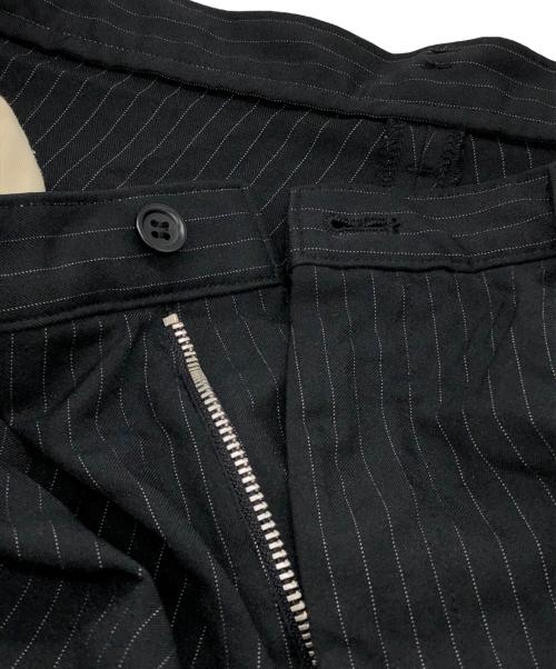 BLACK COMME des GARCONS（ブラックコムデギャルソン）BLACK COMME des GARCONS (ブラックコムデギャルソン) ストライプパンツ ブラック サイズ:Sの古着・服飾アイテム