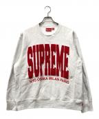 SUPREMEシュプリーム）の古着「CITIES ARC CREWNECK」｜グレー×レッド